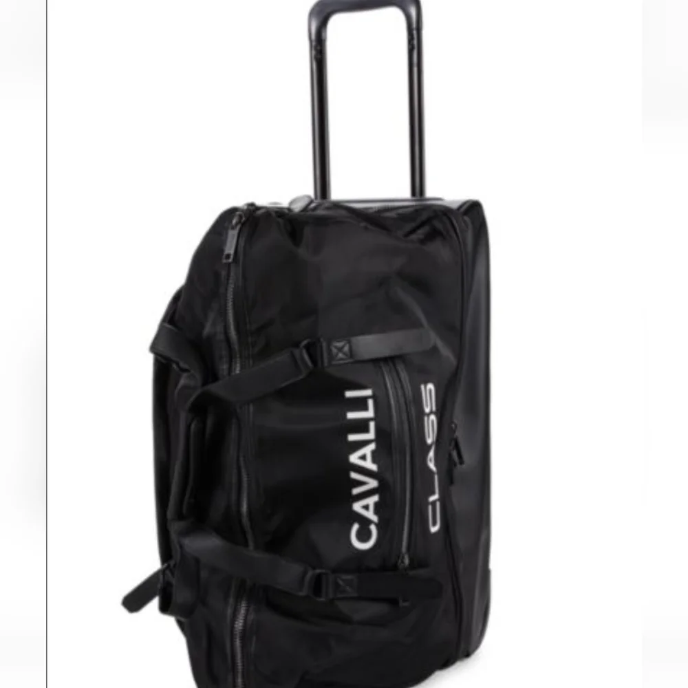Roberto Cavalli Class Rolling Duffel - Separate shoe area Studded Bottom Nwt ❤️ - Picture 2 of 11